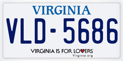 VA license plate VLD5686