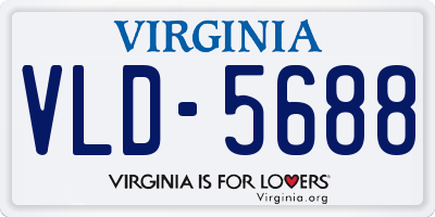 VA license plate VLD5688