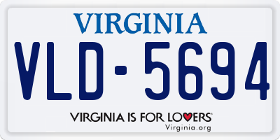 VA license plate VLD5694