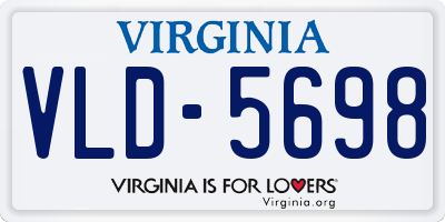 VA license plate VLD5698