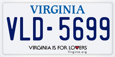 VA license plate VLD5699