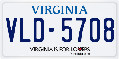 VA license plate VLD5708