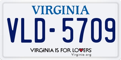 VA license plate VLD5709
