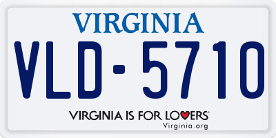 VA license plate VLD5710