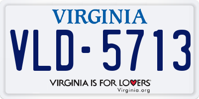 VA license plate VLD5713