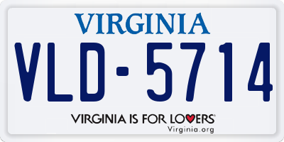 VA license plate VLD5714