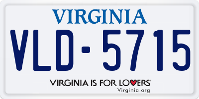 VA license plate VLD5715
