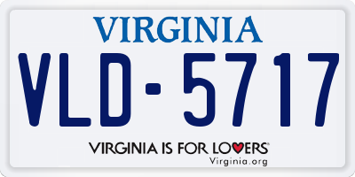 VA license plate VLD5717