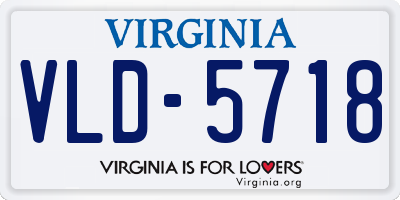 VA license plate VLD5718