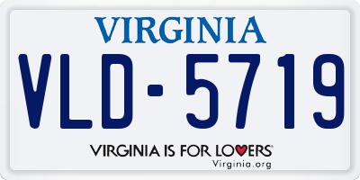 VA license plate VLD5719