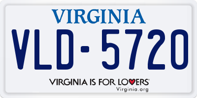 VA license plate VLD5720