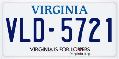 VA license plate VLD5721