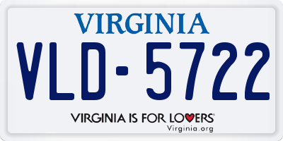 VA license plate VLD5722