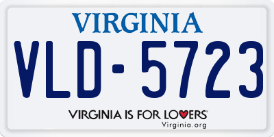 VA license plate VLD5723