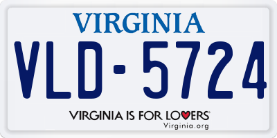VA license plate VLD5724