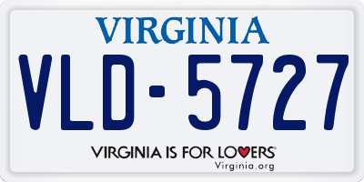 VA license plate VLD5727