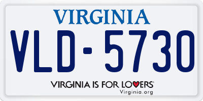 VA license plate VLD5730