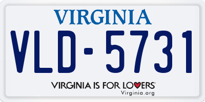 VA license plate VLD5731