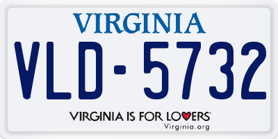 VA license plate VLD5732