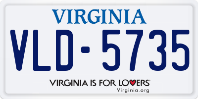 VA license plate VLD5735