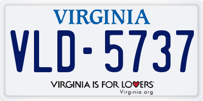 VA license plate VLD5737