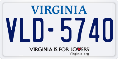 VA license plate VLD5740