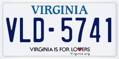 VA license plate VLD5741