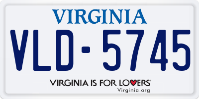 VA license plate VLD5745