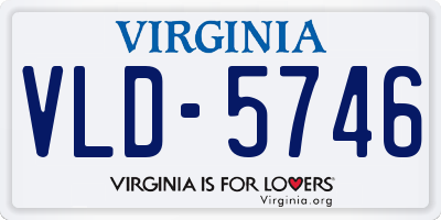 VA license plate VLD5746