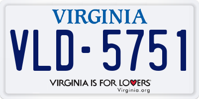 VA license plate VLD5751
