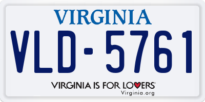 VA license plate VLD5761