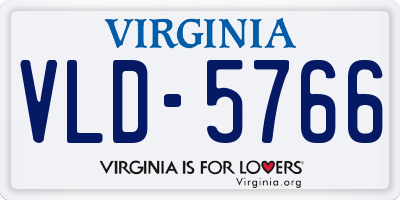 VA license plate VLD5766