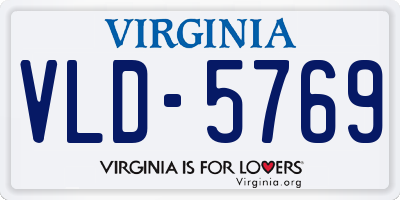 VA license plate VLD5769