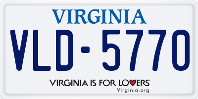 VA license plate VLD5770