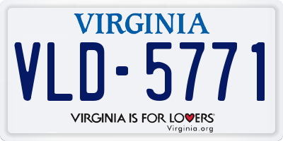 VA license plate VLD5771