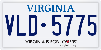 VA license plate VLD5775
