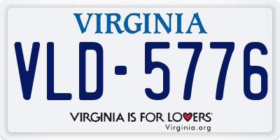 VA license plate VLD5776