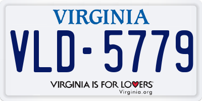 VA license plate VLD5779