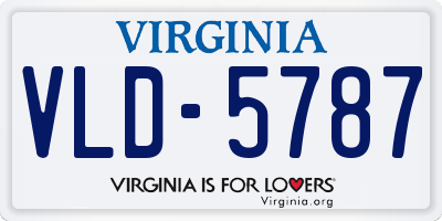 VA license plate VLD5787