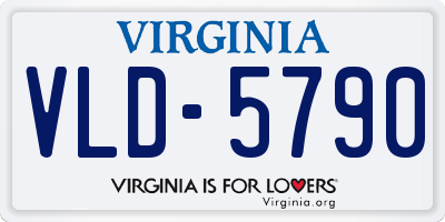 VA license plate VLD5790