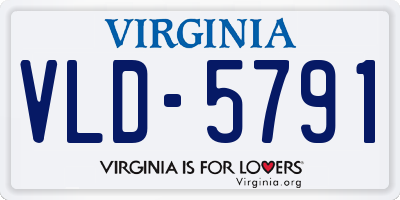 VA license plate VLD5791