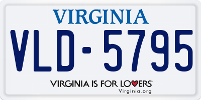 VA license plate VLD5795