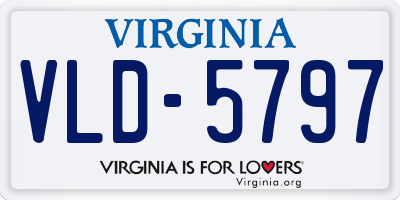 VA license plate VLD5797