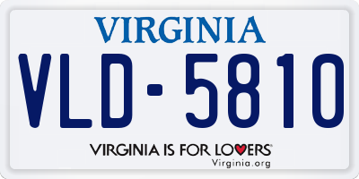 VA license plate VLD5810