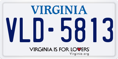 VA license plate VLD5813