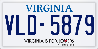 VA license plate VLD5879