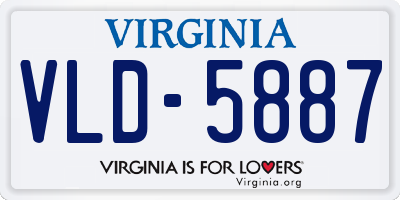 VA license plate VLD5887