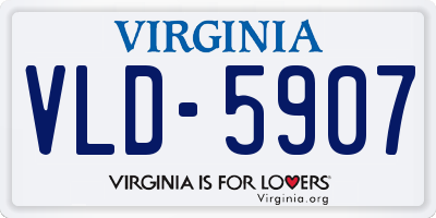 VA license plate VLD5907