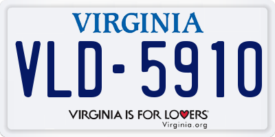 VA license plate VLD5910