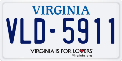 VA license plate VLD5911